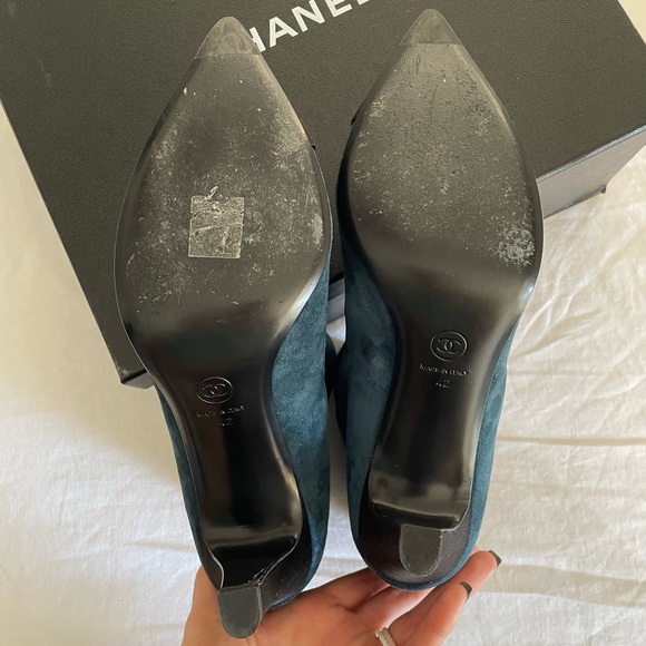 Chanel Blue/Black Size 42 Short Boots - Picture 6 of 7